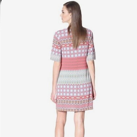 Donna Morgan geometric print shift dress size 8 - Picture 3 of 7